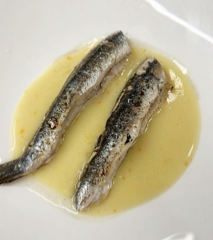 Anchoa brasa y escabeche de perdiz